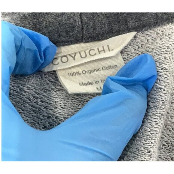 Coyuchi Women's Gray Cotton Open Front Blazer Jacket Size M Lagenlook Minimalist - Picture 4 of 5